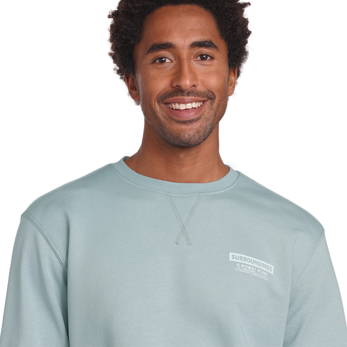 VanVaan Denim Herren Sweatshirt mit Backprint türkis