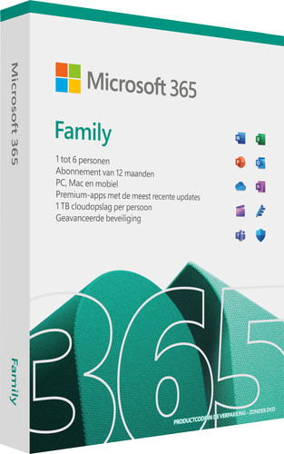 Microsoft Office 365 Family NL Abonnement 1 jaar