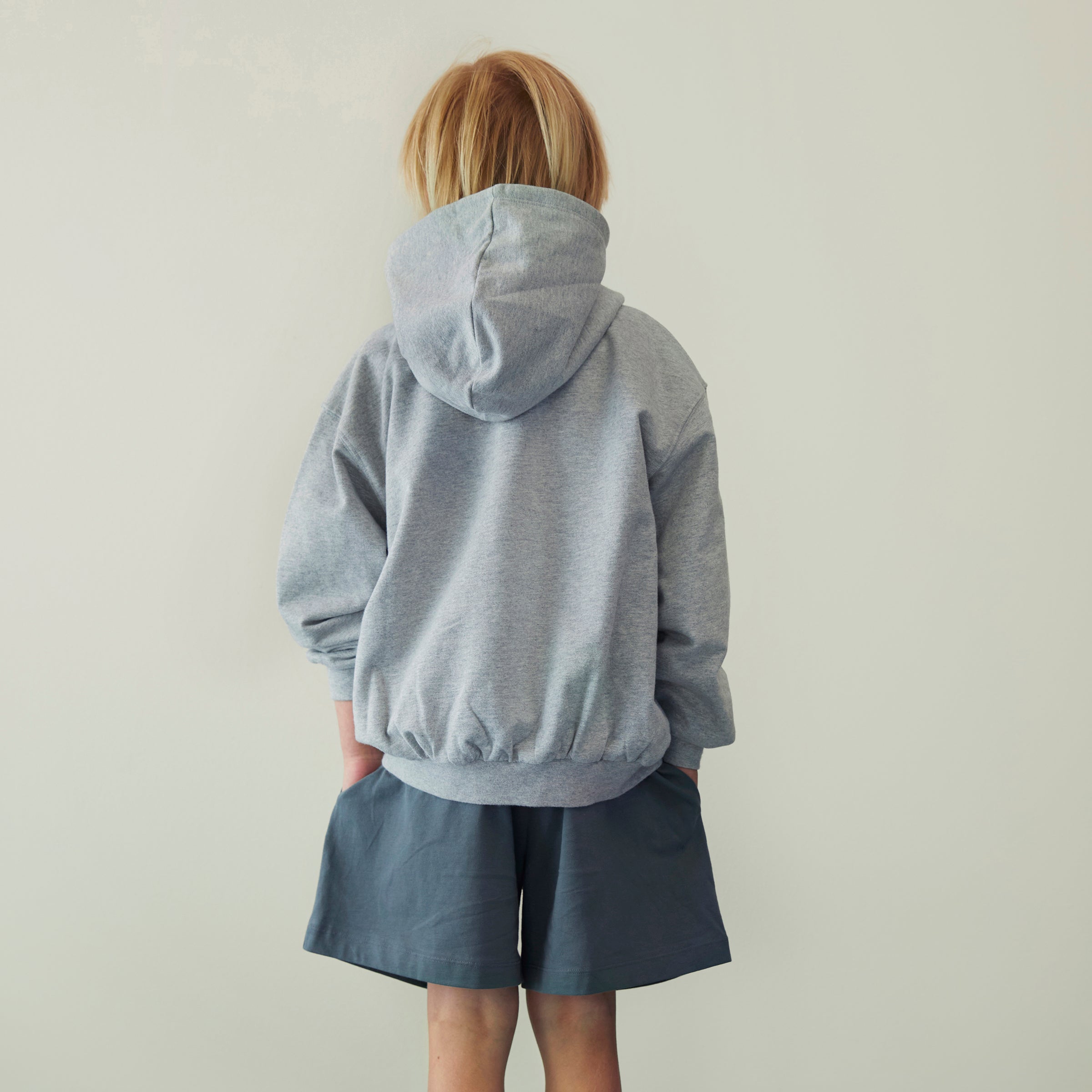 Shorts Button Blue Grey