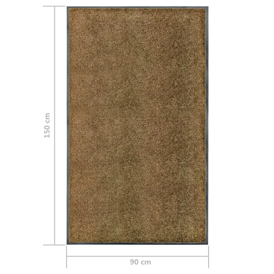 vidaXL - Mat - Bruin - Stof - 90 x 150 cm