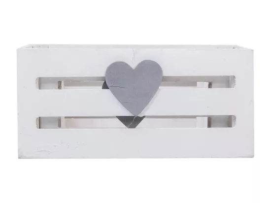 Lot de 2 tiroirs en bois blanc 20x13x09, 16x11x08cm
