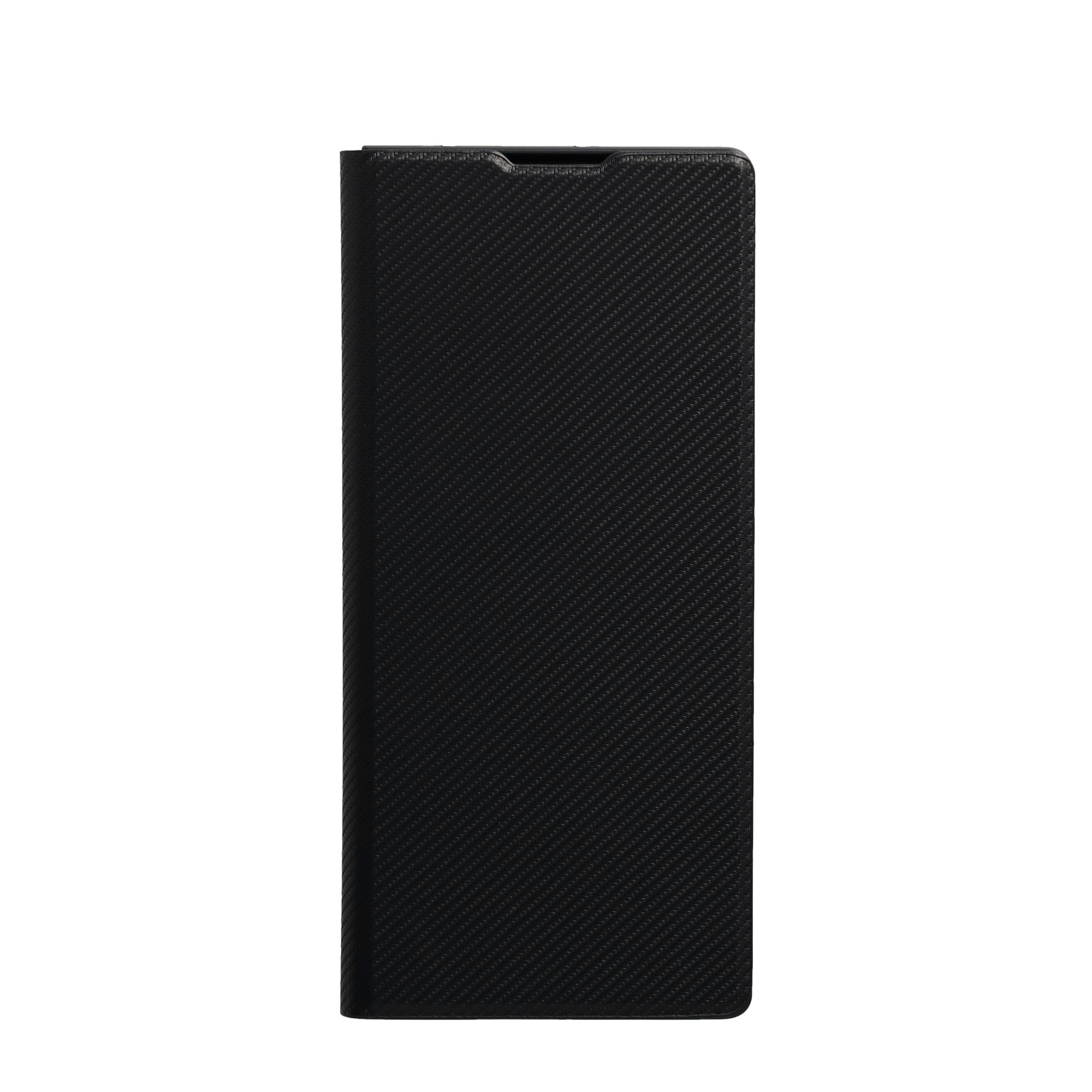 Samsung Galaxy Z Fold7 Leder Tasche Flip Cover Kevlar Look - Schwarz