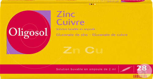 Labcatal Oligosol Zinc Cuivre 28 Ampoules