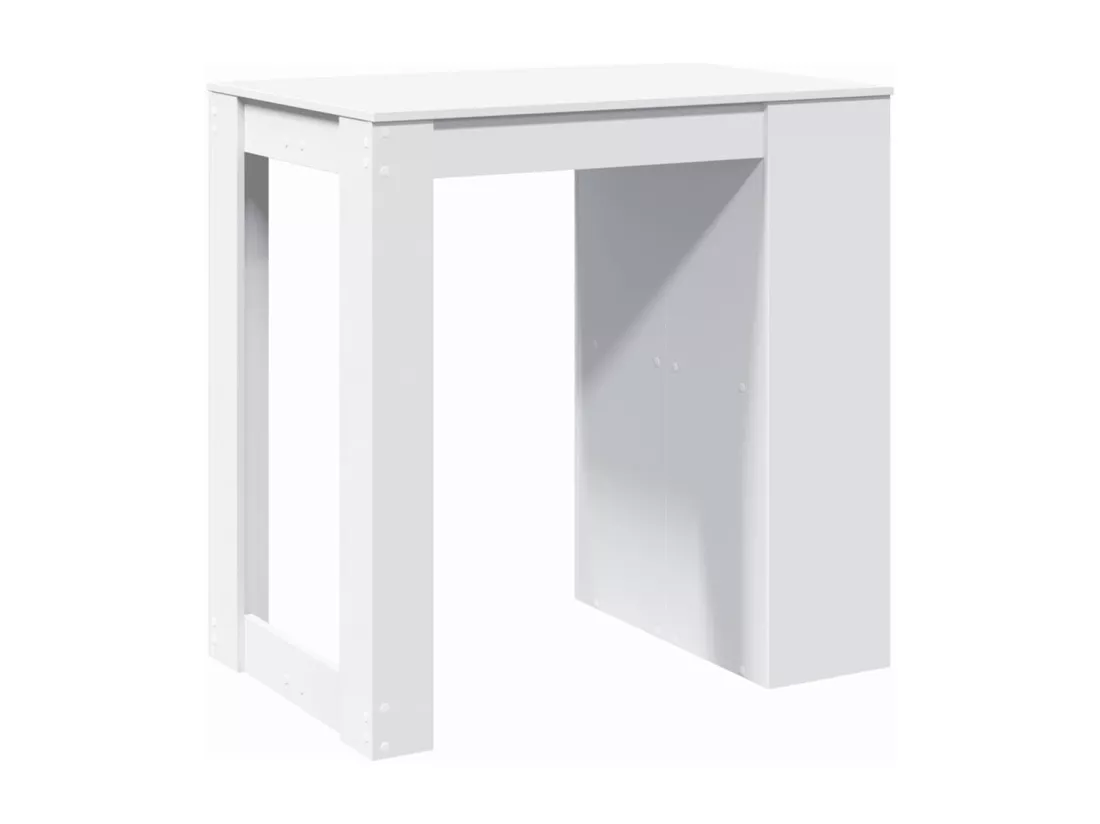Table de bar blanc 102x70x103,5 cm bois d'ingénierie