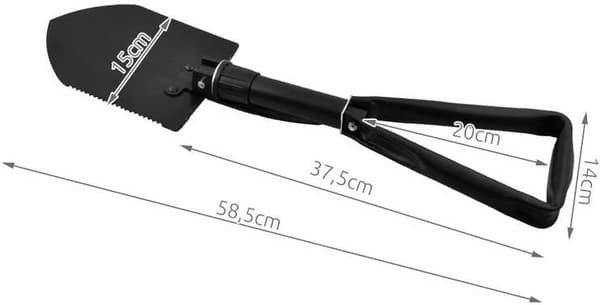 3-i-1 Sammenleggbar Spade/Hakke/Sag – Camping