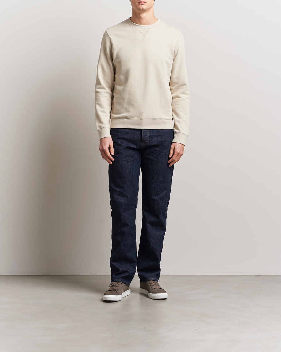 Sunspel Loopback Sweatshirt Ash Grey