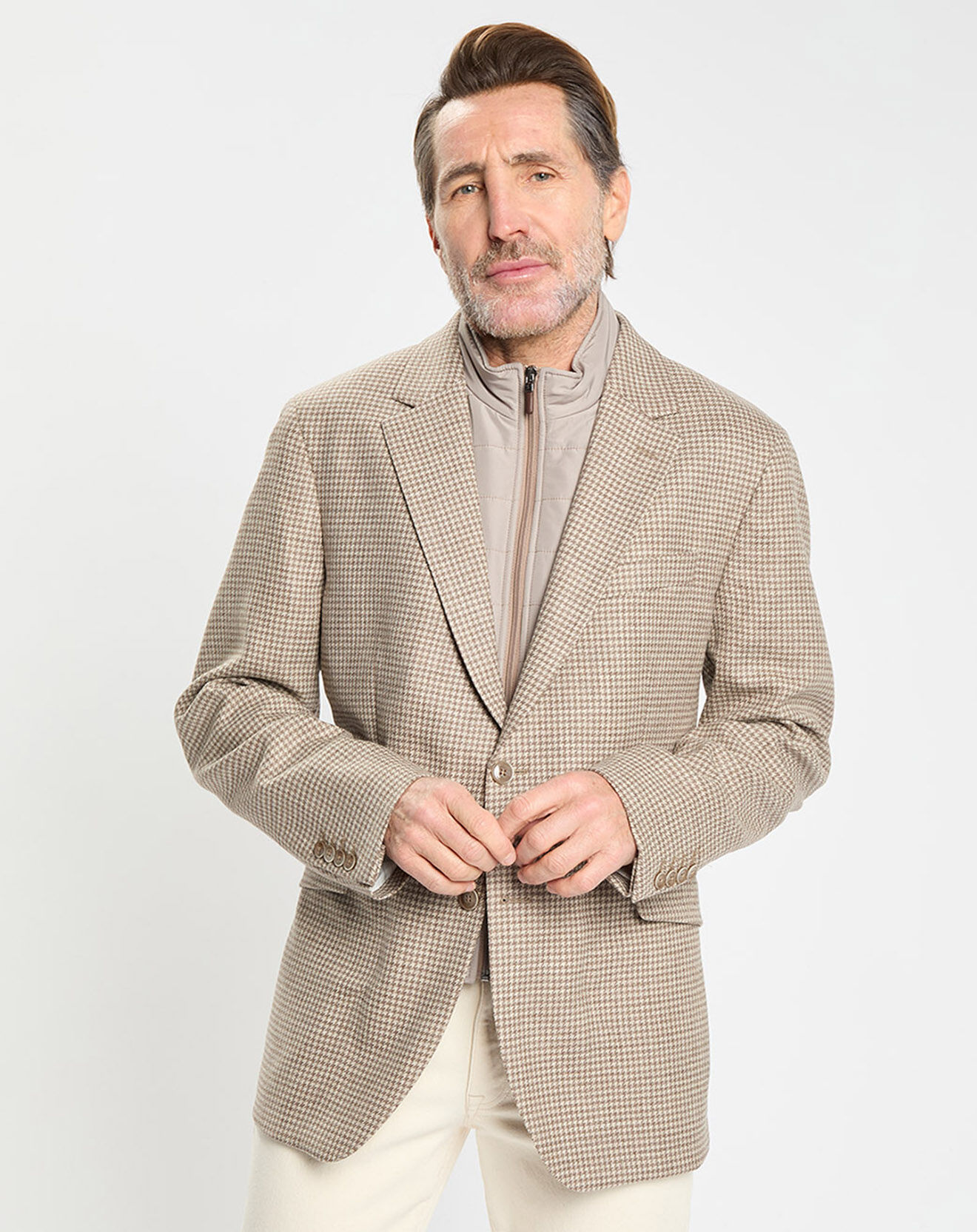 Hackett London Veste avec parement amovible beige