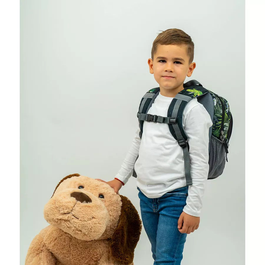 Belmil Kindergartenrucksack Kiddy Plus Kindergartenrucksack für 3-6 Jährige Kinder mit Brustgurt Dinosaurs