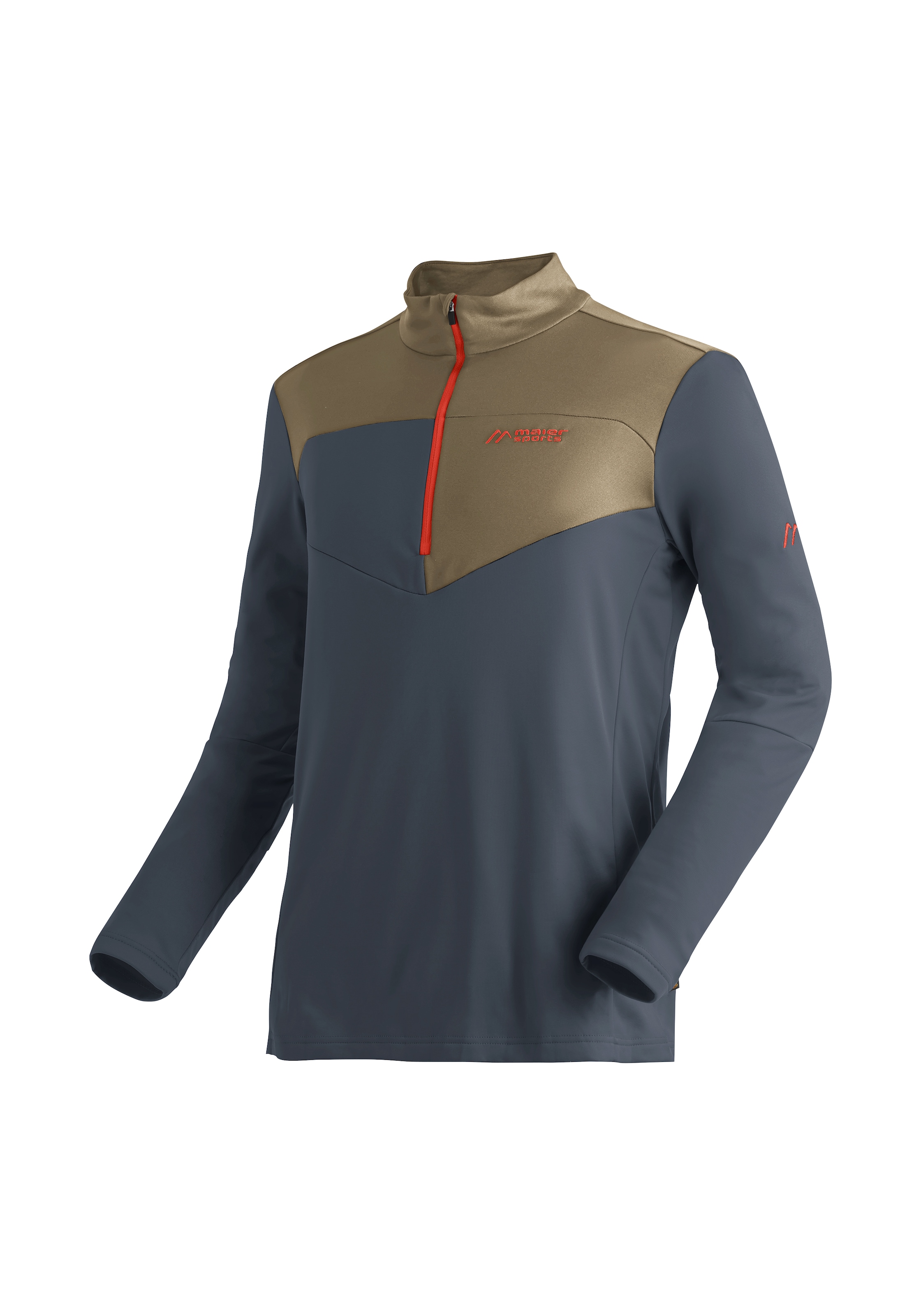 Maier Sports Rollkragenpullover »Felian«, Herren Midlayer, pflegeleichtes Half-Zip Fleece, Regular Fit