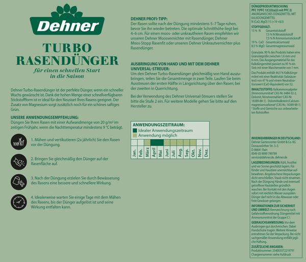 Dehner Turbo Rasendünger, 3 kg