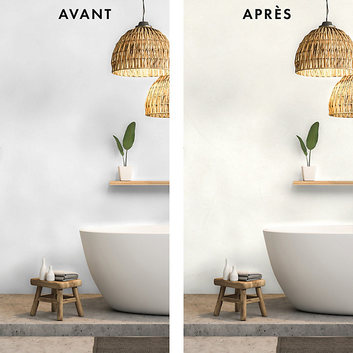 Enduit à la chaux effet marbré Maison Déco Tadelakt Kaolin 5L