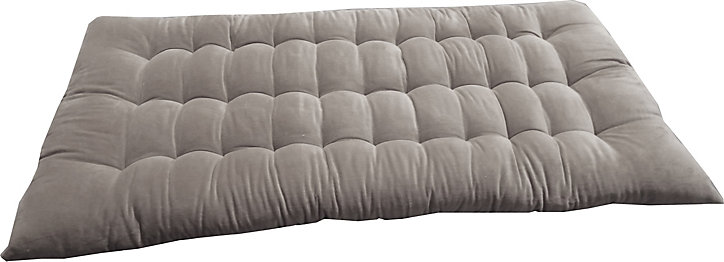 Coussin long velours Deko & Co gris L.120 x l.60 cm