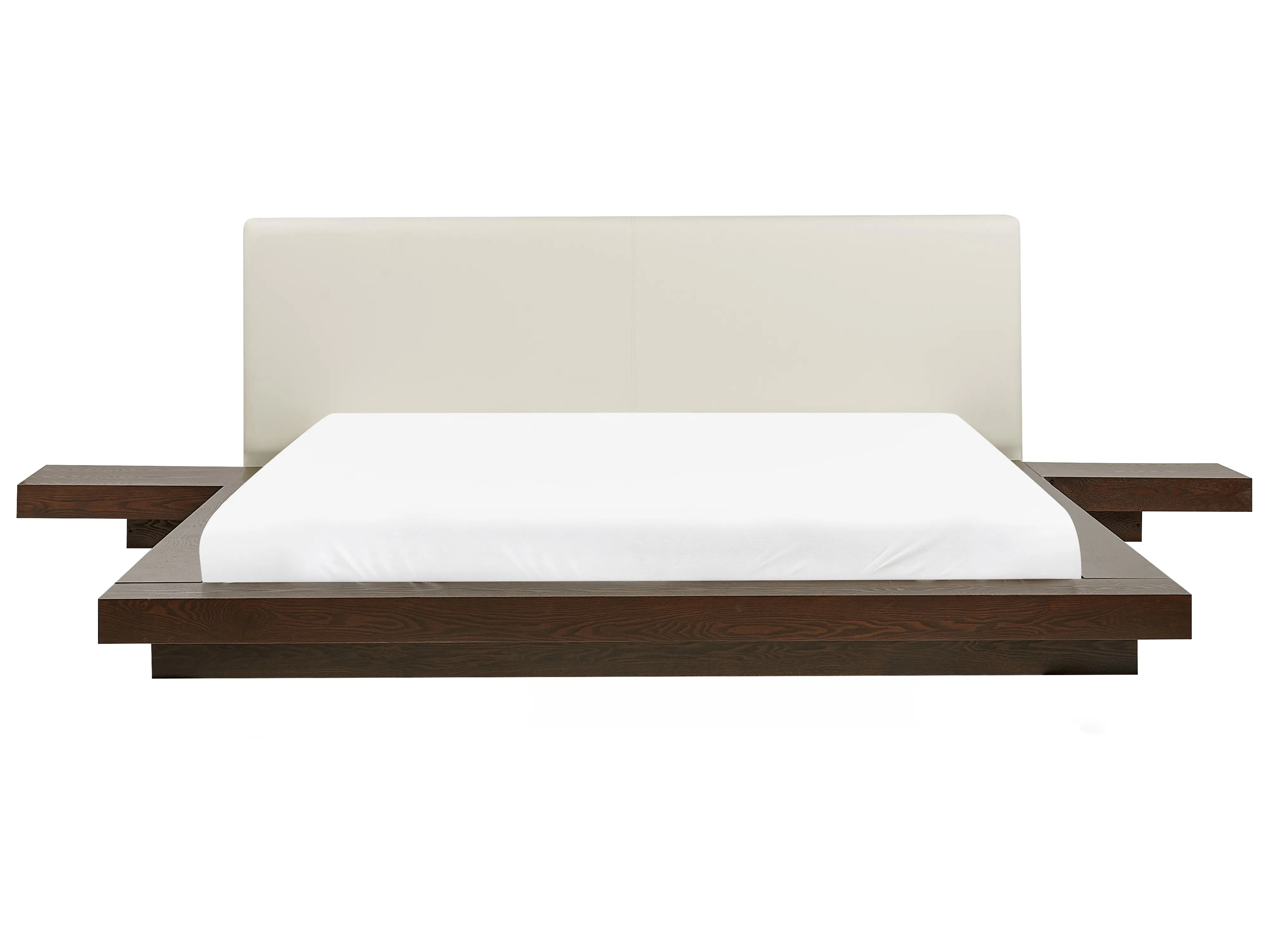 Bed Kunstleer ZEN 180 x 200 cm Donker essenhout