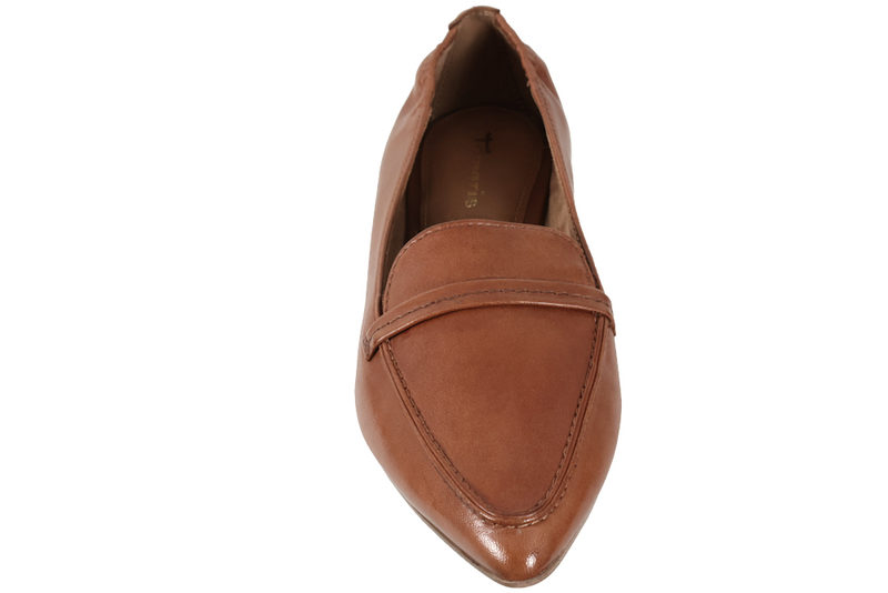 TAMARIS LOAFERS I COGNACFARVET GLAT SKIND