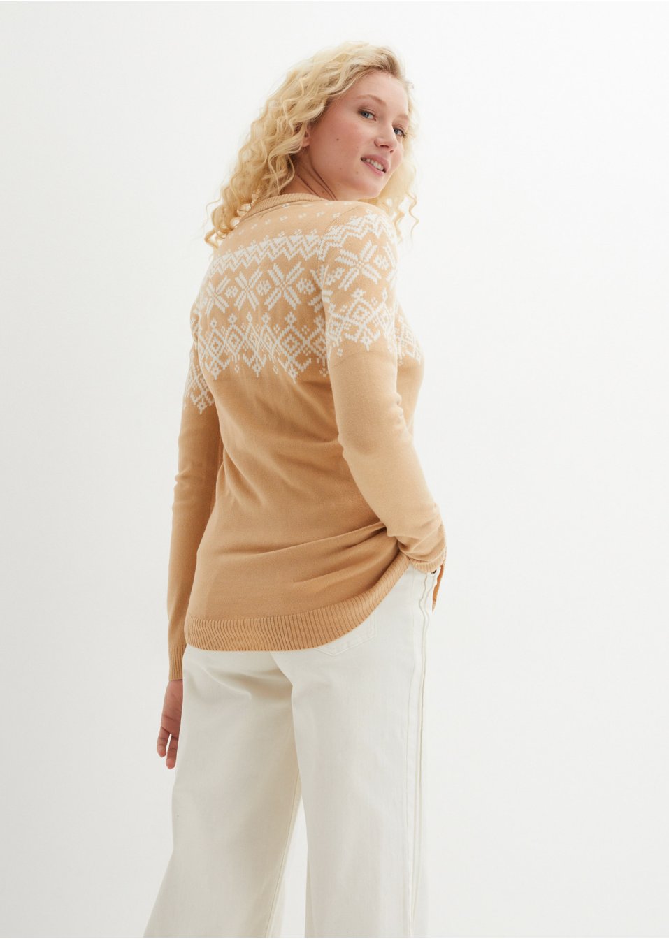 Gilet en maille à motif norvégien