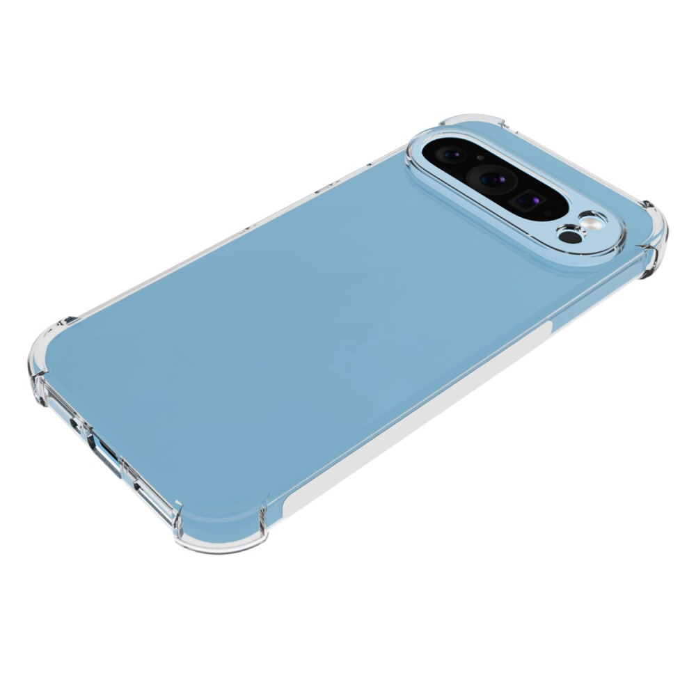 Google Pixel 9 / Pixel 9 Pro Gummi Hülle Case Slim Design mit Air Cushion Fallschutz - Transparent