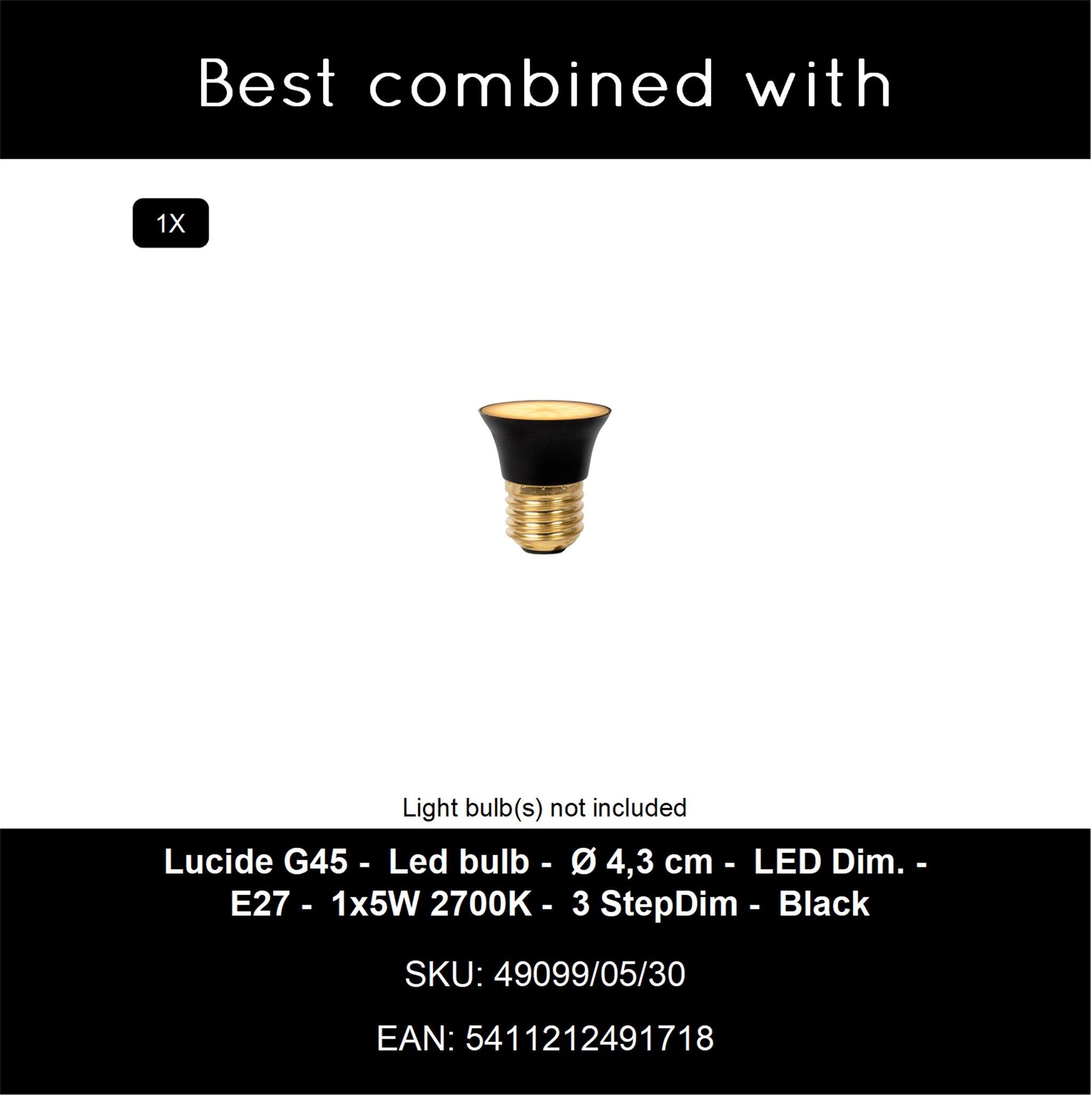 Lucide NINJA Hanglamp - Geel