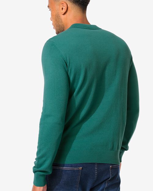 polo homme en maille vert