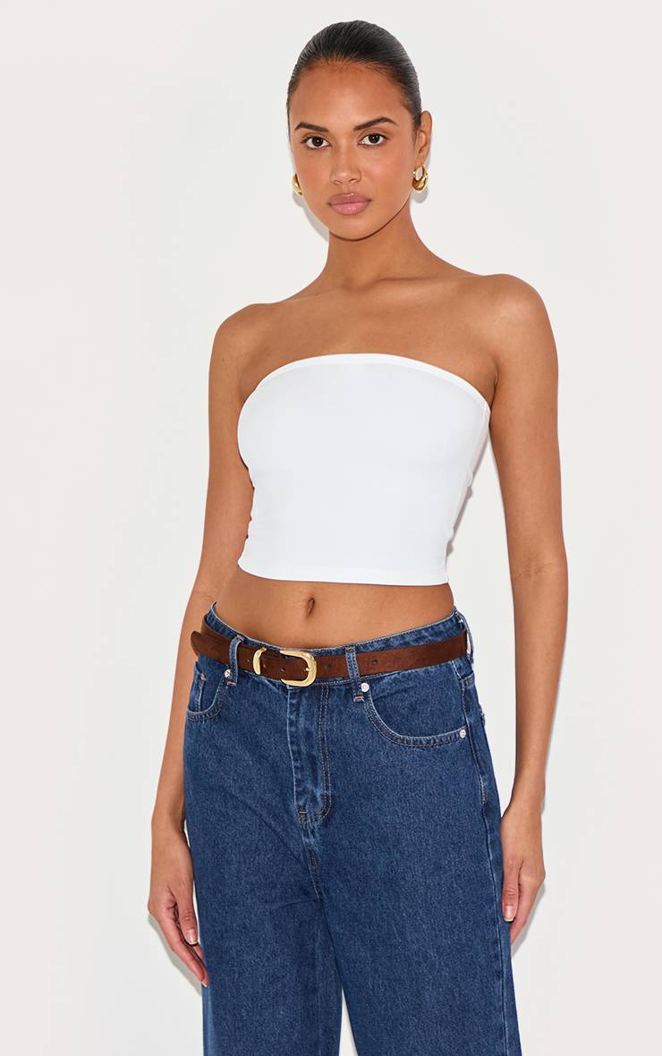 Blanc Top Bandeau Sculptant Contour