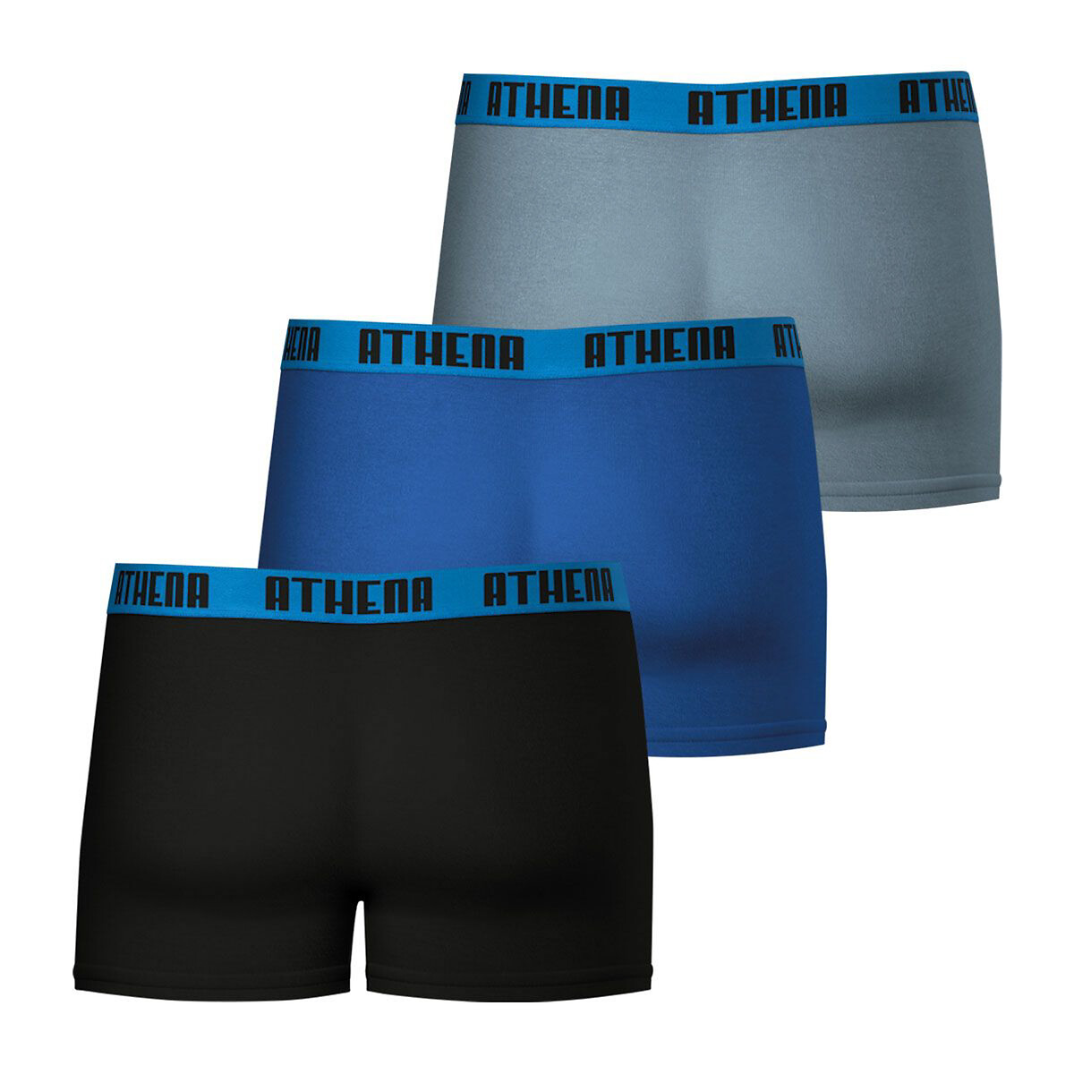 ATHENA<br>Conjunto de 3 cuecas boxer na cor básica