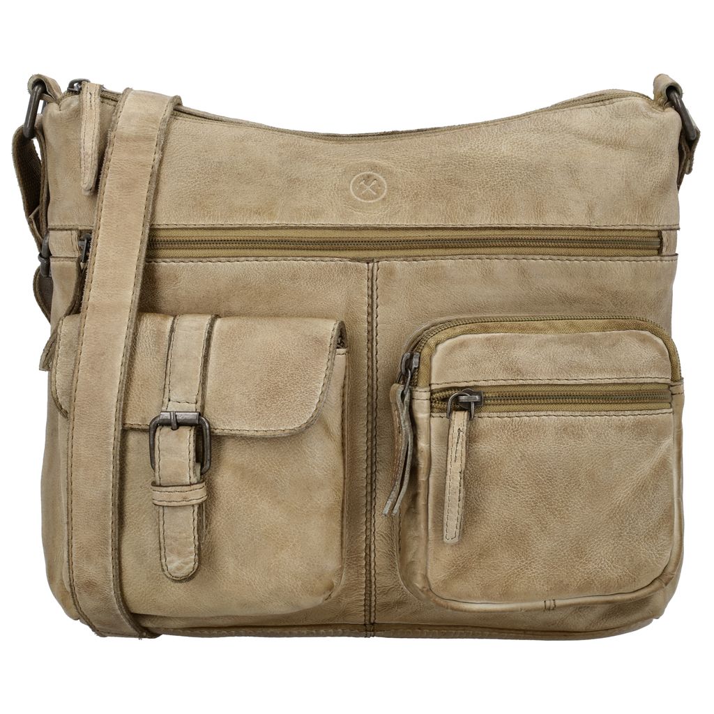 Hide & Stitches Paint Rock Crossbody Tas Zand