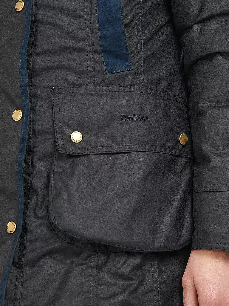 BARBOUR Parka BOWER WAX dunkelblau