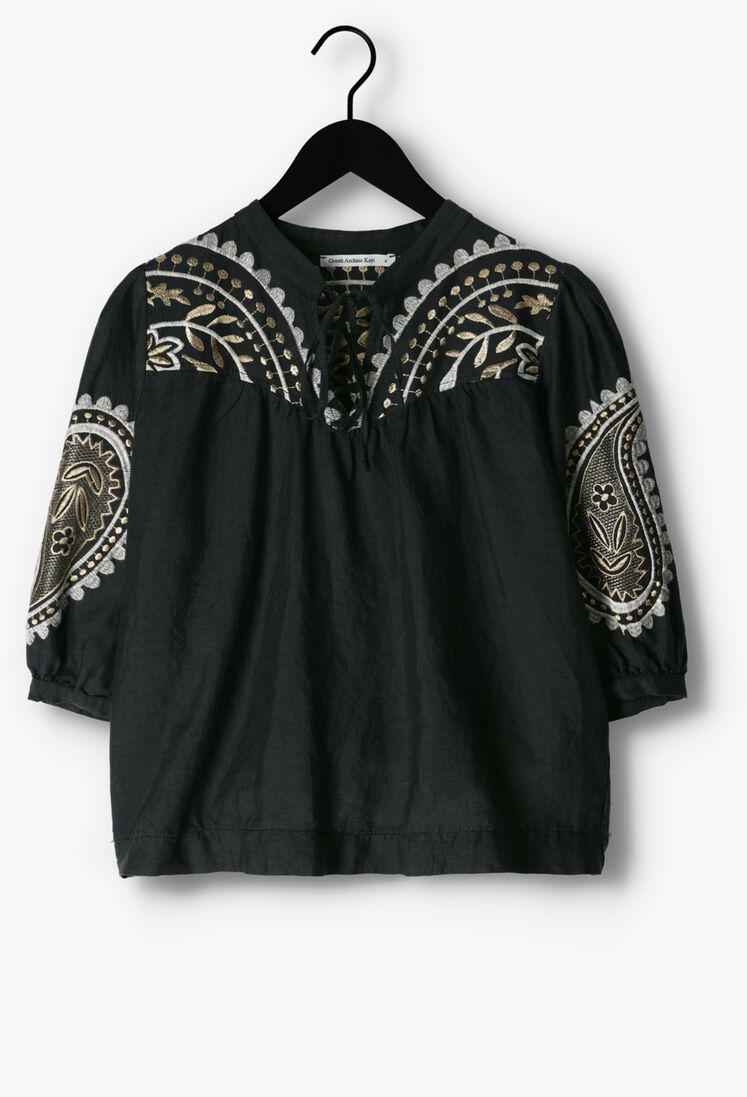GREEK ARCHAIC KORI zwarte greek archaic kori blouse 240141