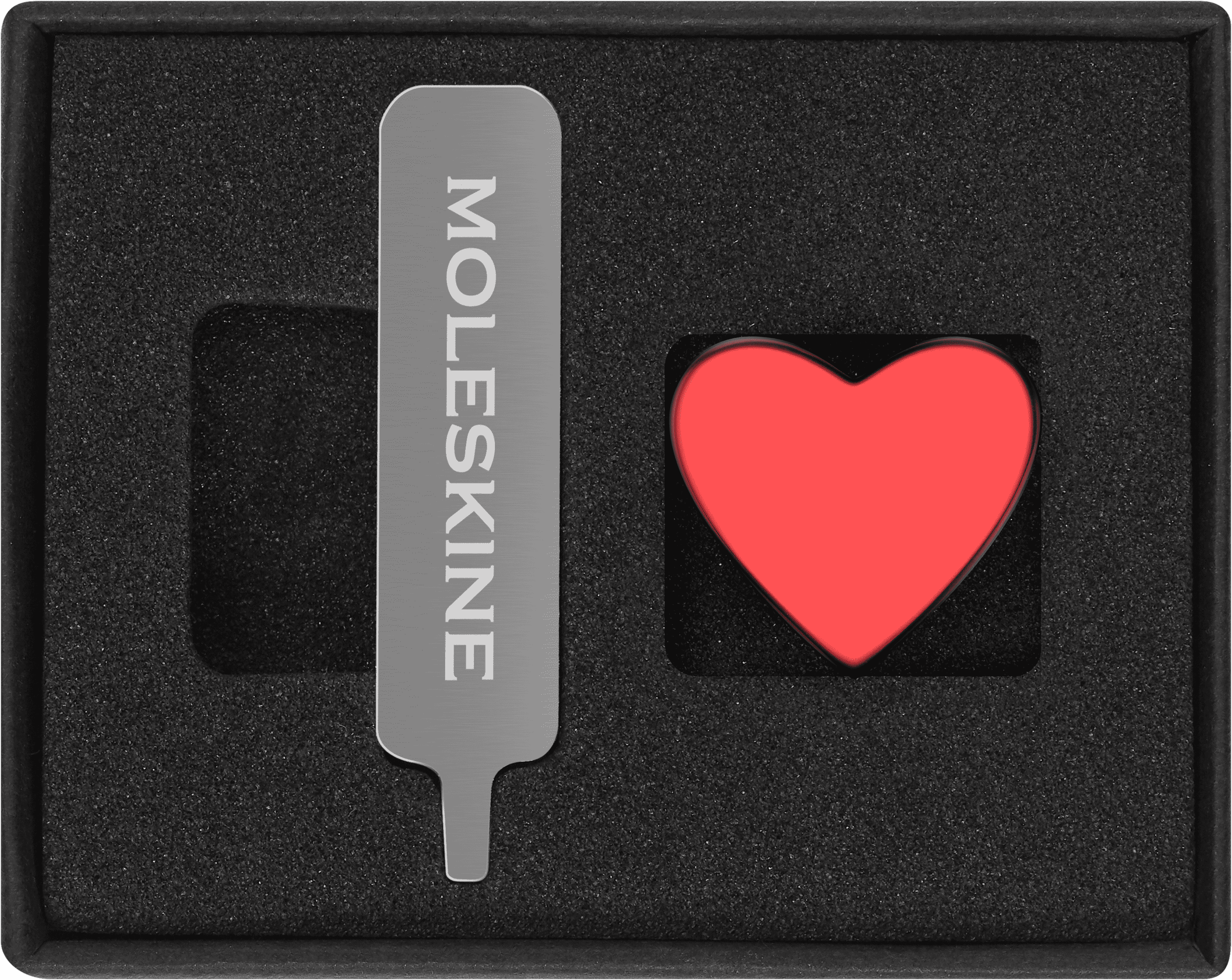 Heart Pin Metallic Red