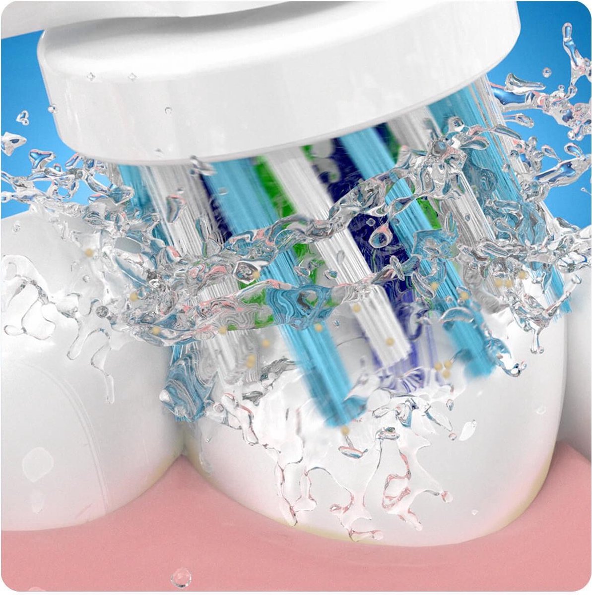 Oral-B Pro 500 3D Cross Action Roterende-oscillerende tandenborstel, Turkoois, Wit