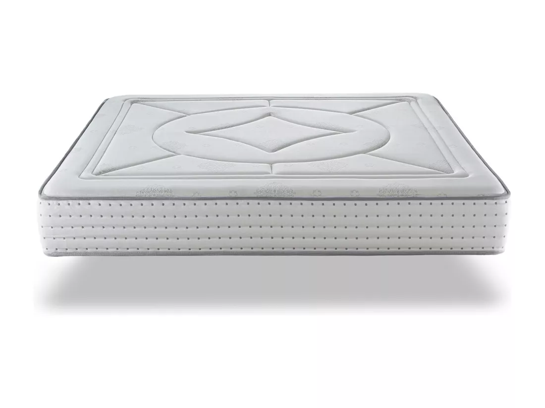 Matelas Ressorts Ensaches 200X200 VEGA, Epaisseur 30 CM, Ressorts indépendants et silencieux avec mousse mousse