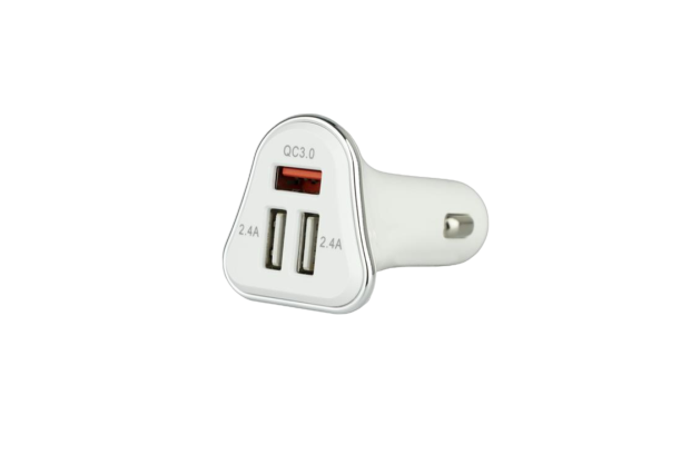 12V Stekker Met 2x Usb + Usb Qc 3.0