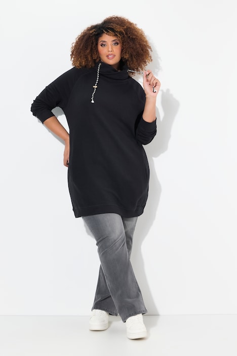 Sweatkleid, Stehkragen, Langarm, Taschen