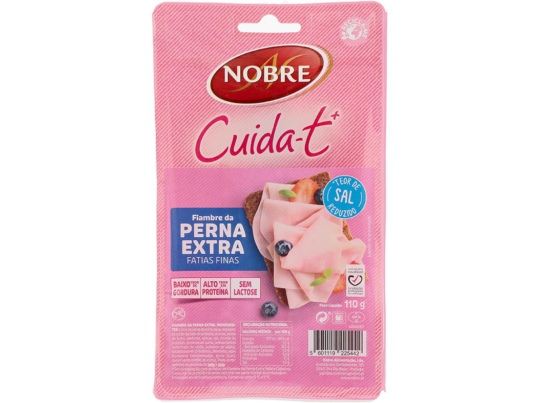 FIAMBRE PERNA EXTRA NOBRE FATIADO CUIDA-TE 110G