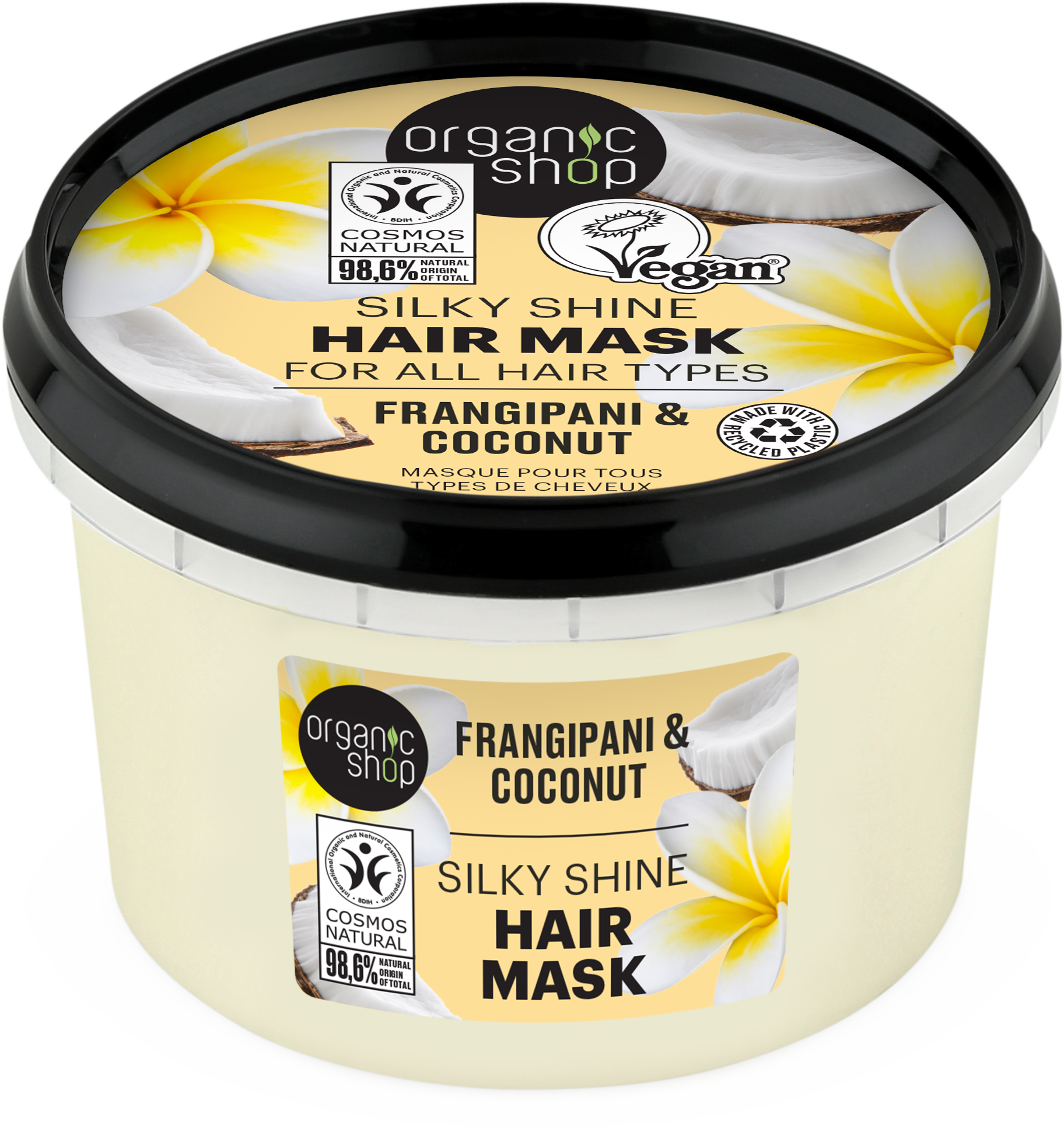 Organic Shop  Silky Shine Hair Mask Frangipani & Coconut, 250 ml
