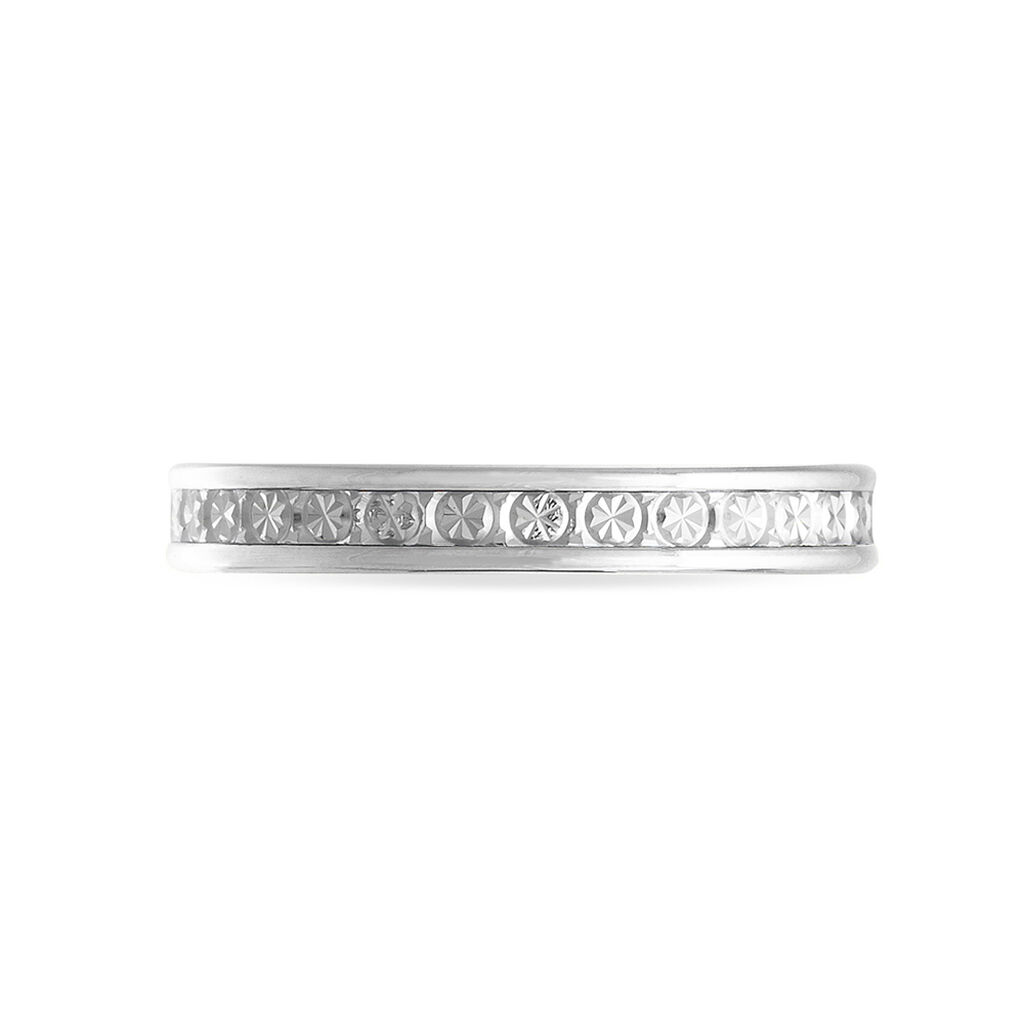 Alliance Laura Diamantee Ruban Plat Or Blanc
