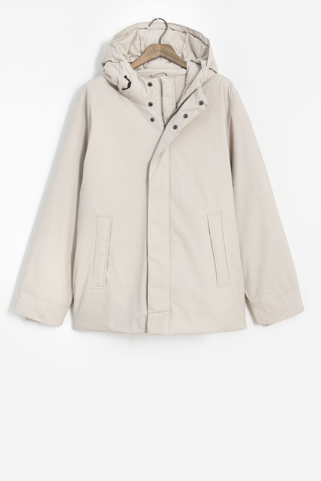 Beige korte parka