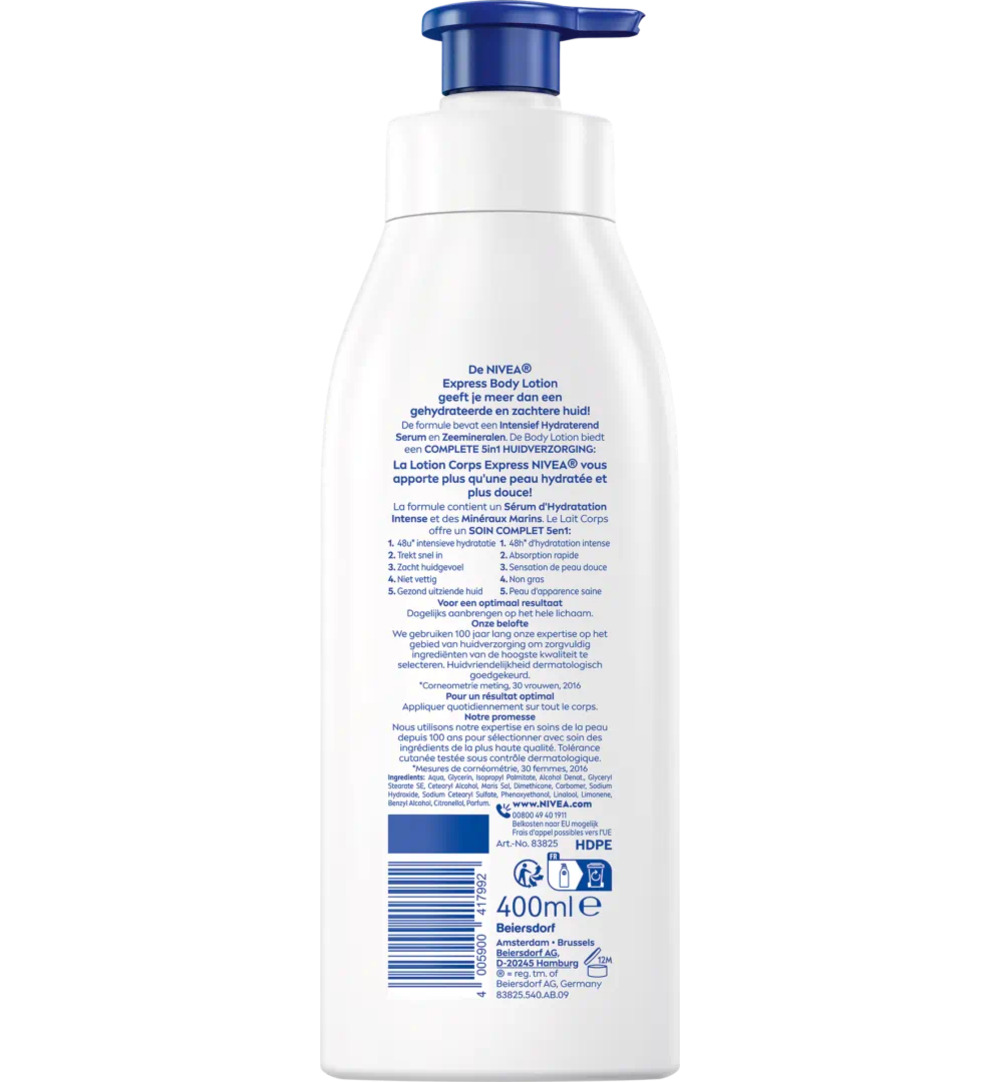 Nivea Body lotion express pomp (400 ml)