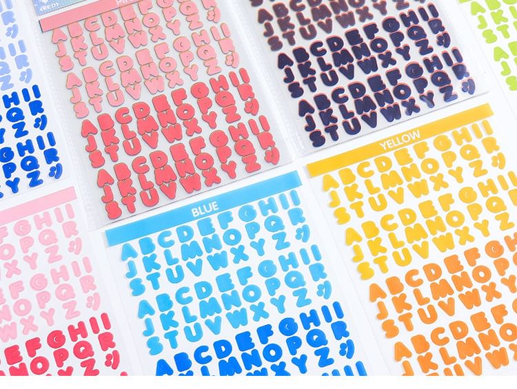 Jun's Journal - Alfabetsticker (verschillende ontwerpen) / Set