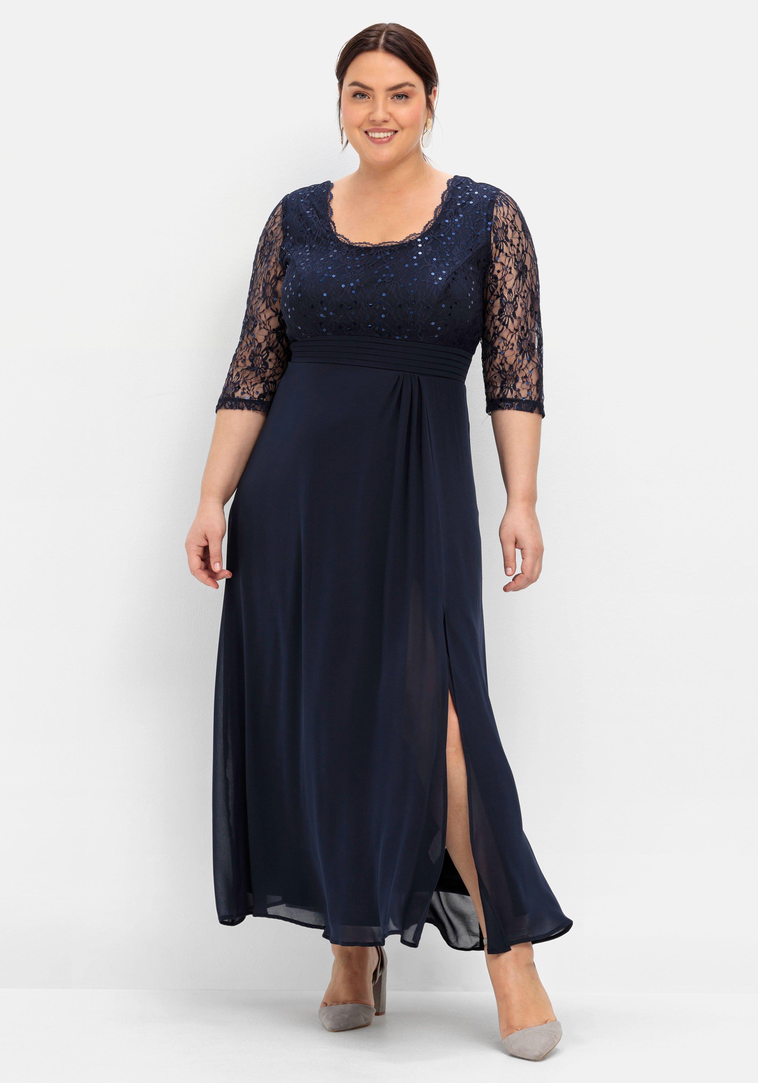 Abendkleid mit floraler Spitze