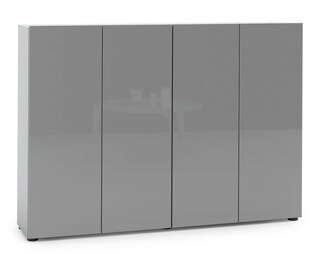 Schuhschrank VERONA 160 x 115 cm Grau Lack