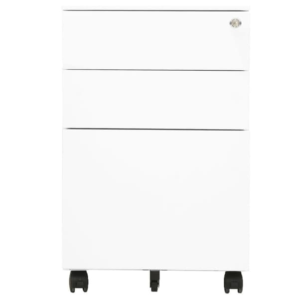vidaXL Mobilt arkivskap hvit 39x45x60 cm stål