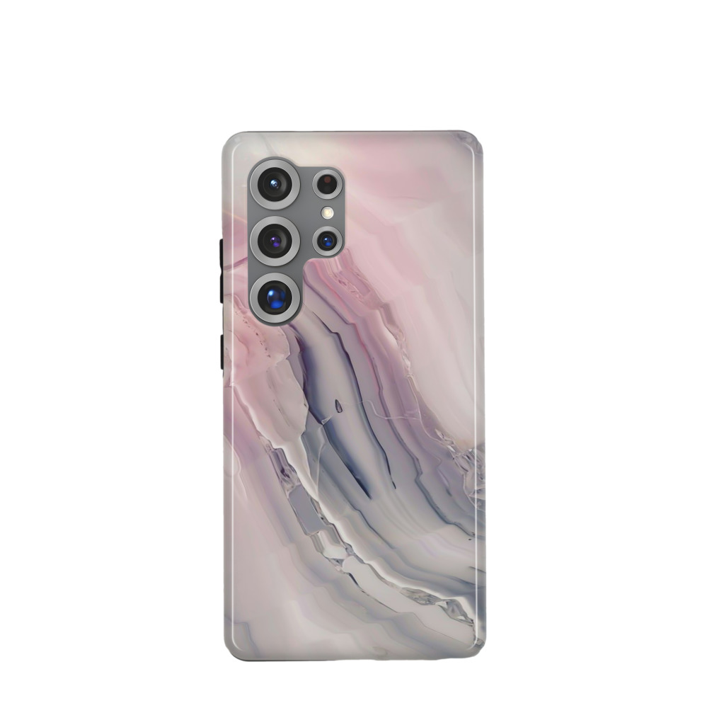 Samsung Galaxy S25 Ultra Hybrid (Kunststoff / Gummi) Hülle Marmor Marble 9 - Lila-Violett