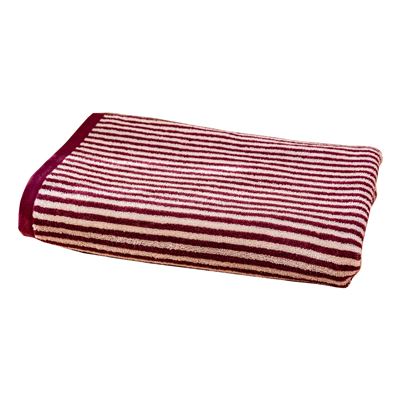 Linge de toilette rayures jacquard - 450 g/m² - BECQUET CRÉATION