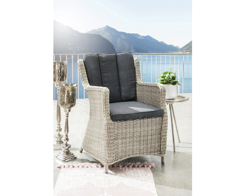 Destiny Luna tuinstoel, polyrattan, wit