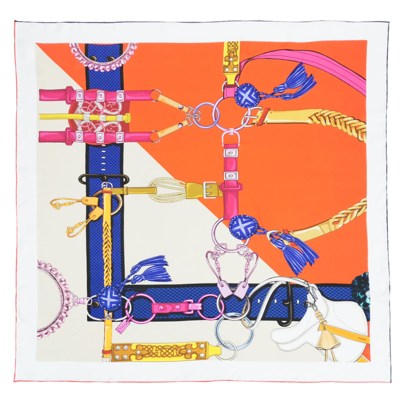 United by PDC Carré de Soie Nori multicolore - 25x25 cm