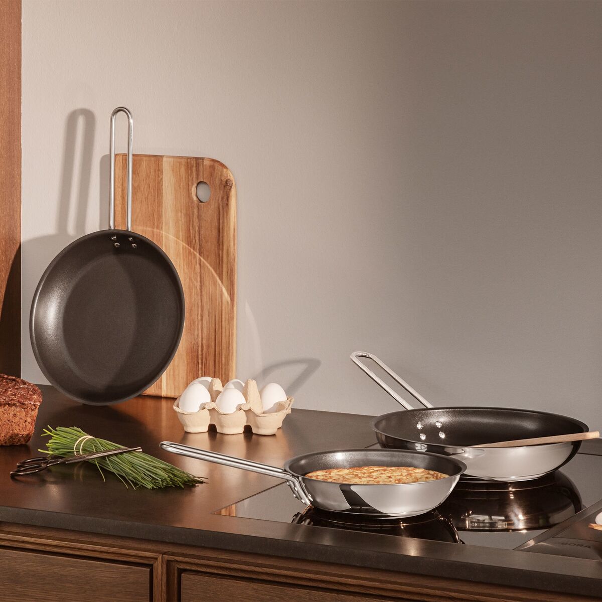 Stekepanne med Slip-Let® 28 cm, rustfritt stål