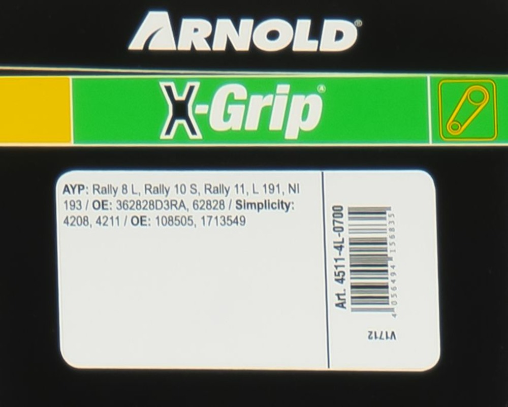 Courroie trapézoïdale x-grip v de type 4l700