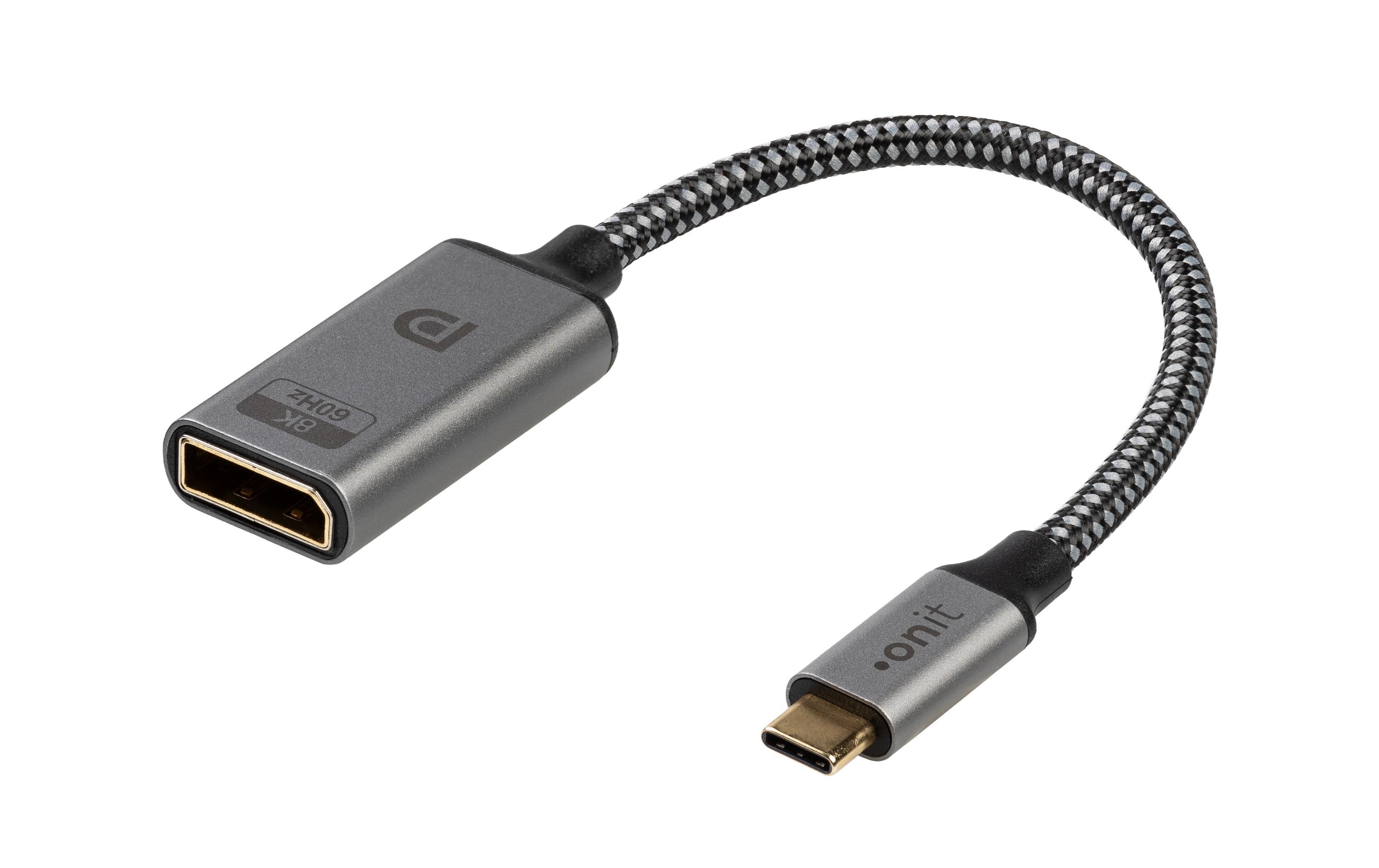 Adapter USB Type-C - DisplayPortVideoadapterkabel USB-C auf DisplayPort
