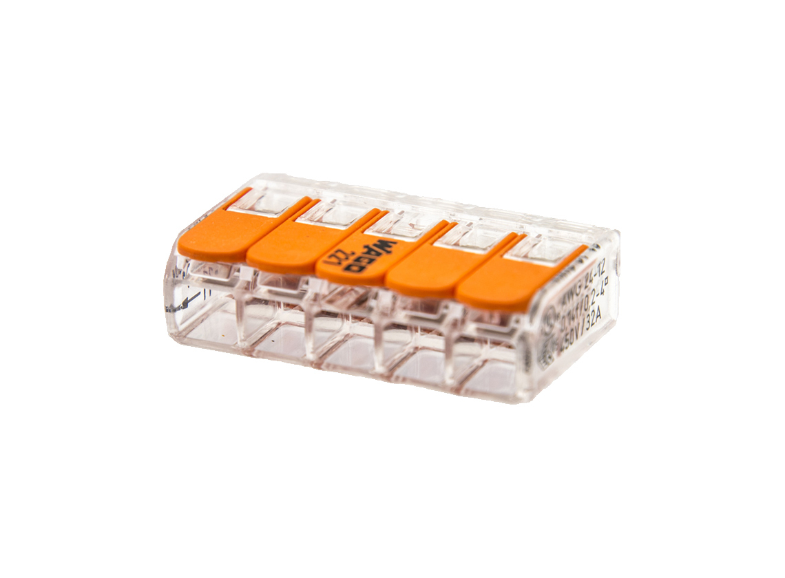 BBA WAGO klem 221 5-voudig 0,2 - 4 mm² (5 stuks)