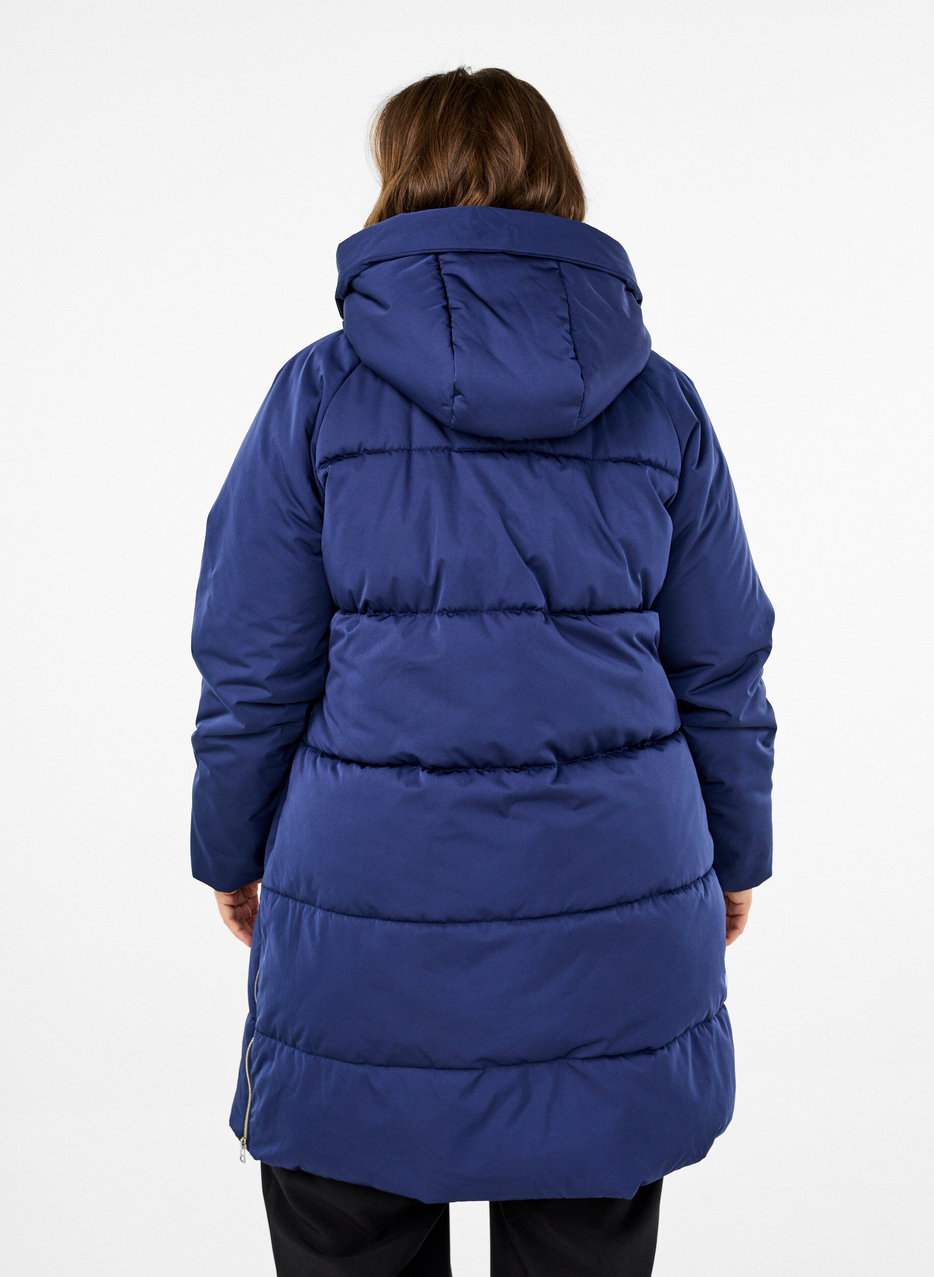 Pufferfrakke med hætte